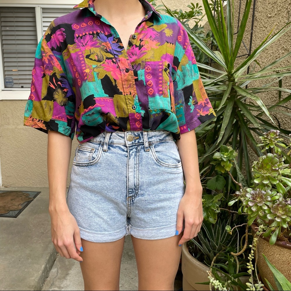 New Vintage-Inspired High-Waist Light Wash Denim Shorts Cotton On shorts